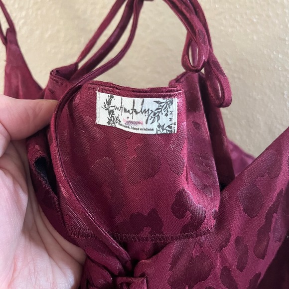 Free People Intimately Bow-Dacious tie front satin mini dress - Picture 9 of 10